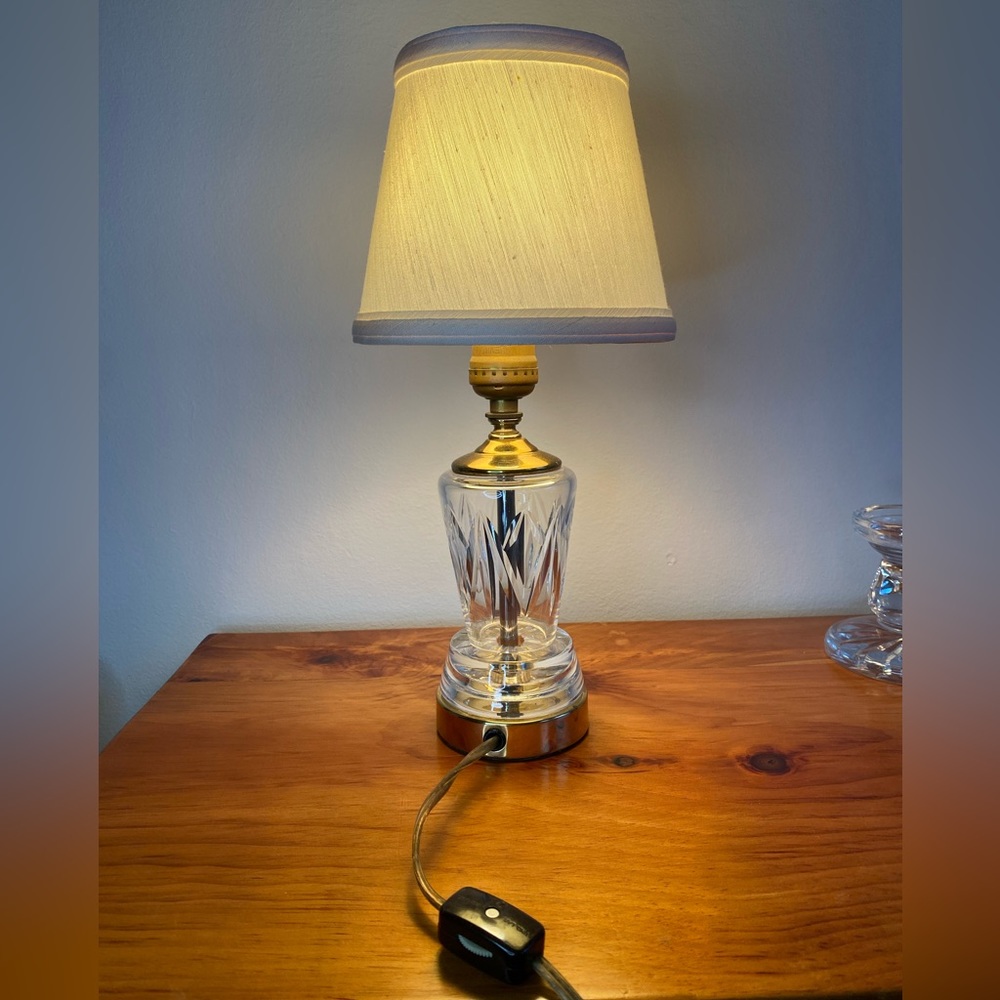 Vintage Waterford Lamp with brass base